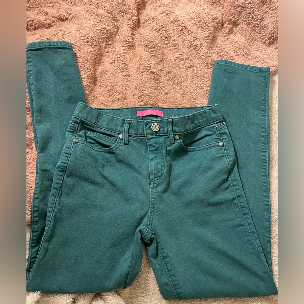 Lilly Pulitzer Teal Skinny Jeans